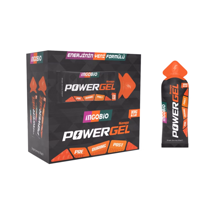 PowerGEL Mango Elektrolit İçeren Mango Aromalı Sporcu Enerji Jeli - 15 Adet