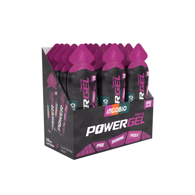 PowerGEL Cherry + 50mg Caffeine Elektrolit İçeren Vişne Aromalı Kafeinli Sporcu Enerji Jeli - 15 Adet