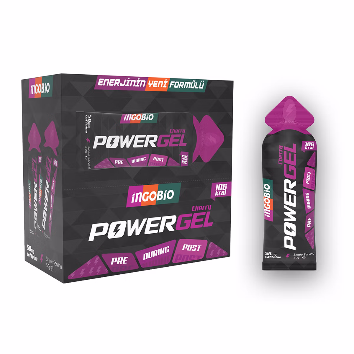 <center><b>PowerGEL Cherry <br>+50mg Caffeine</b></center>