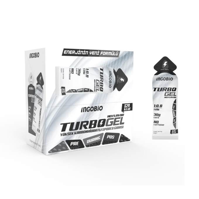 TurboGel 1:0.8 Elektrolit İçeren Aromasız Sporcu Enerji Jeli - 15 Adet